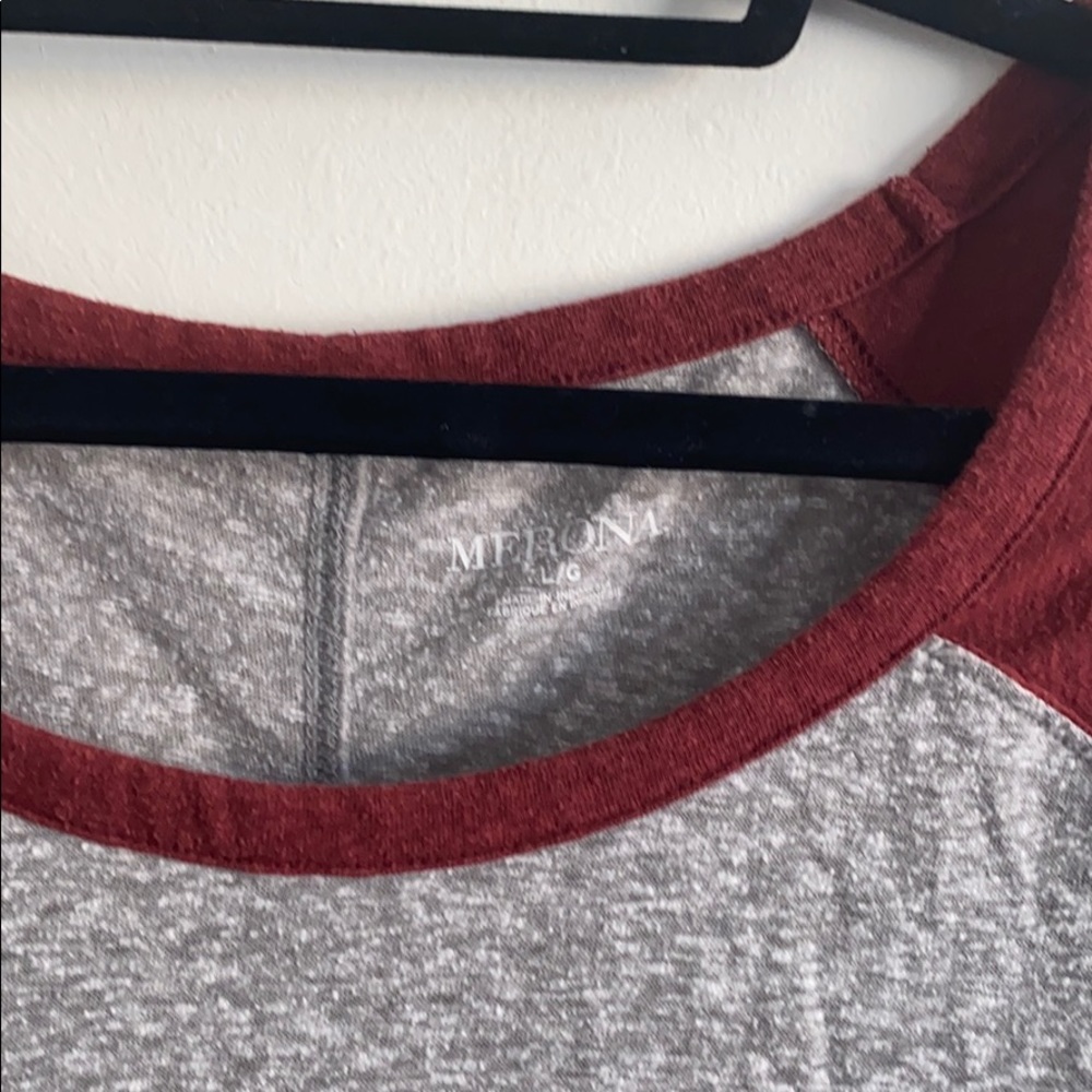 Red & Grey Raglan Shirt - Picture 2 of 3